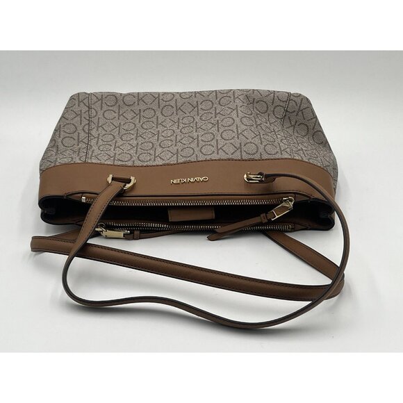 Calvin Klein Handbag In Almond Khaki Caramel  — Brand New No Tag - Picture 4 of 10